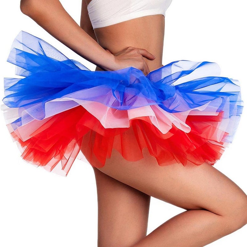 REETAN Tutu Skirt Ballet 6 Layered Tulle Short Tutus for Women - Image 3