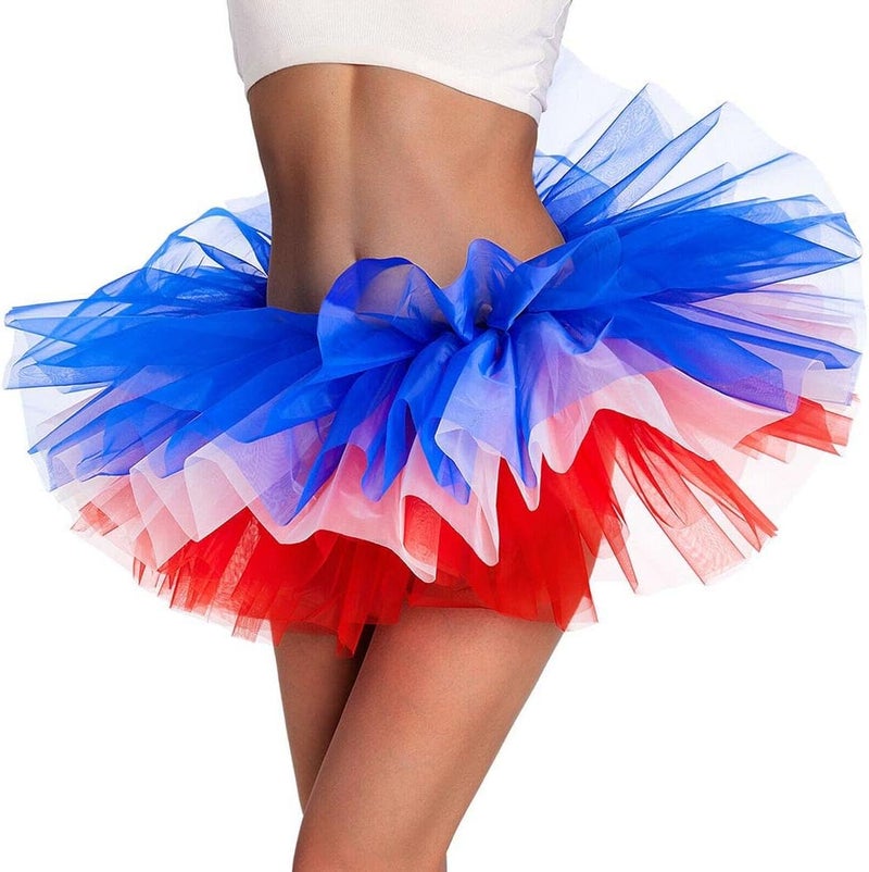 REETAN Tutu Skirt Ballet 6 Layered Tulle Short Tutus for Women - Image 5