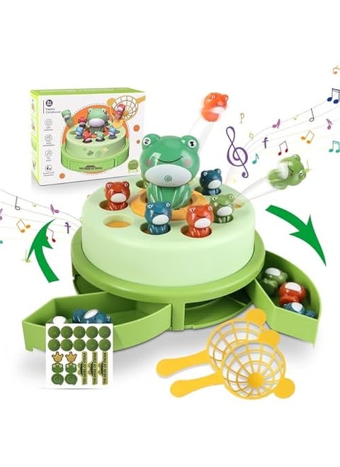 Frog Pop Up Board Game,Duck Game Bounce and Catch,Bounce and Catch Duck Game,Duck Bounce and Catch Game,Parent-Child Interactive Tabletop Family Games Bounce Party Game Educational Toys for 5-7 Kids