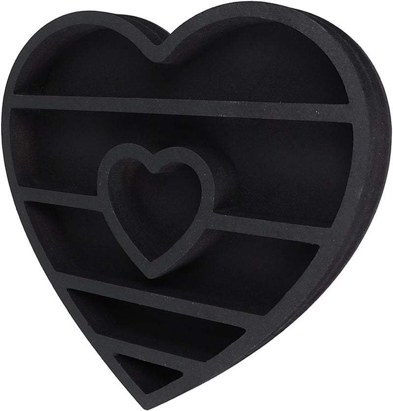 Fdit Wooden Crystal Display Shelf, Heart Shape Wall Floating Display Shelf Multipurpose Decorative for Home Wall Decoration - Image 1