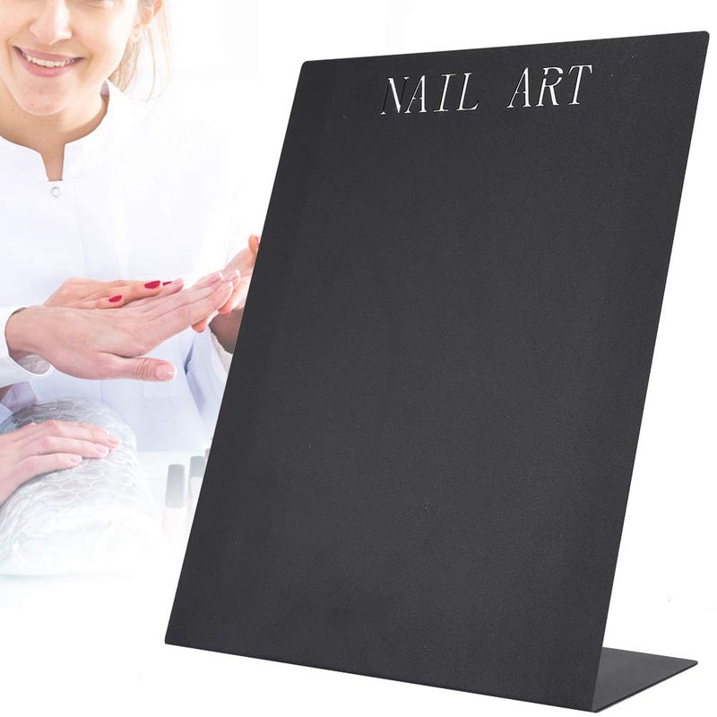 klarako Nail Art Display Stand, Gel Polish Card Fake Nail Tips Stand Nails Art Showing Holder Nail Color Display Holder Manicure Tool Nail Polish Tips Display Stand Rack Holder Color Chart for Nails(Black) - Image 1