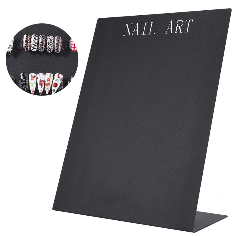 klarako Nail Art Display Stand, Gel Polish Card Fake Nail Tips Stand Nails Art Showing Holder Nail Color Display Holder Manicure Tool Nail Polish Tips Display Stand Rack Holder Color Chart for Nails(Black) - Image 5