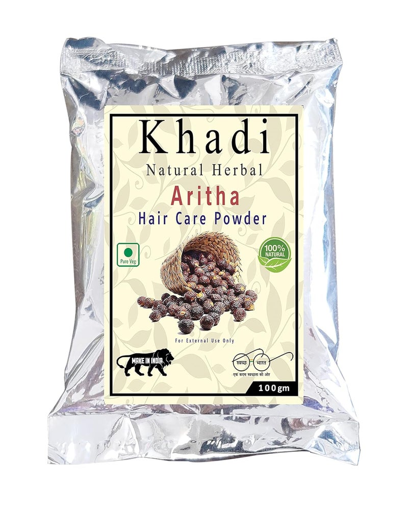 Khadi Natural Herbal Khadi Natural Herbal Natural Hair Shampoo With Herbal Aritha Powder  Control Hair Loss  Breakage  Strengthening Healthy Hair  Paraben  Sulphate Free 100 Natural  Organic Shampoo 100Gm - Image 1