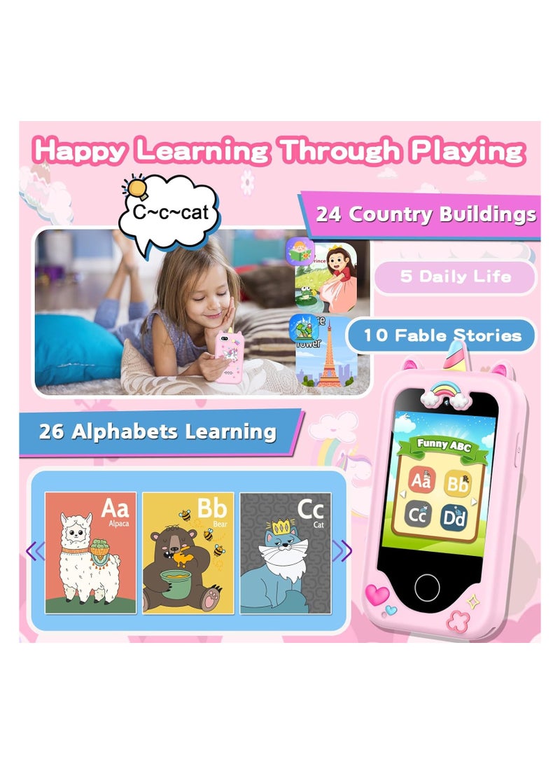 general Girls Toys for Kids Smartphone, 2.8 inch Touch Screen Toddler Learning Phone with Dual Camera, Games, Music Player, 8G SD Card - Image 4