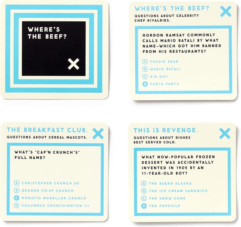 Brass Monkey Store Junk Food & Food Food – Trivia Card Game Set with 200 Unique Questions About Random Food Knowledge for Adults and Kids Ages 13+ - Image 3