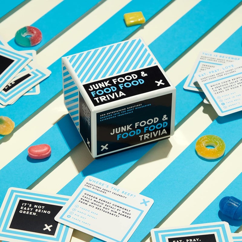 Brass Monkey Store Junk Food & Food Food – Trivia Card Game Set with 200 Unique Questions About Random Food Knowledge for Adults and Kids Ages 13+ - Image 2