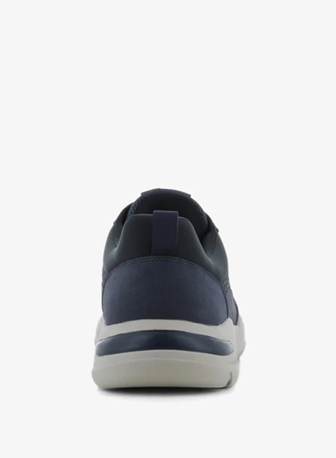 SJ Men's Textured Slip-On Sports Shoes with Lace Detail