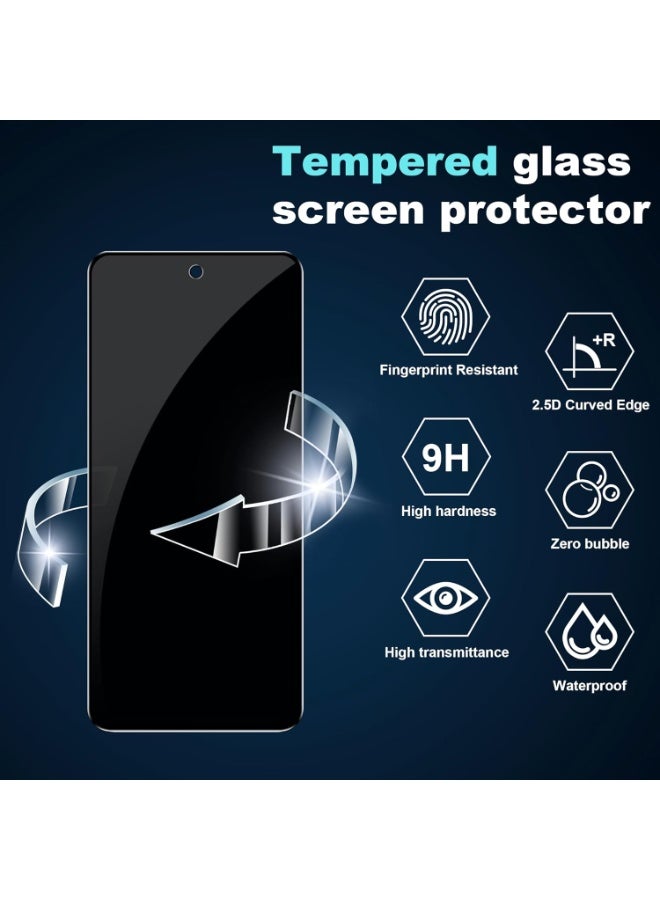 عام واقي شاشة خصوصية أمامي لـ Red Magic 11 Pro/Red Magic 11 Pro+، فيلم زجاج مقوى مضاد للتجسس، مقاوم للخدوش، طقم من قطعتين. - Image 3