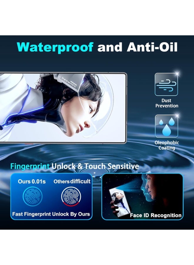 عام واقي شاشة خصوصية أمامي لـ Red Magic 11 Pro/Red Magic 11 Pro+، فيلم زجاج مقوى مضاد للتجسس، مقاوم للخدوش، طقم من قطعتين. - Image 2