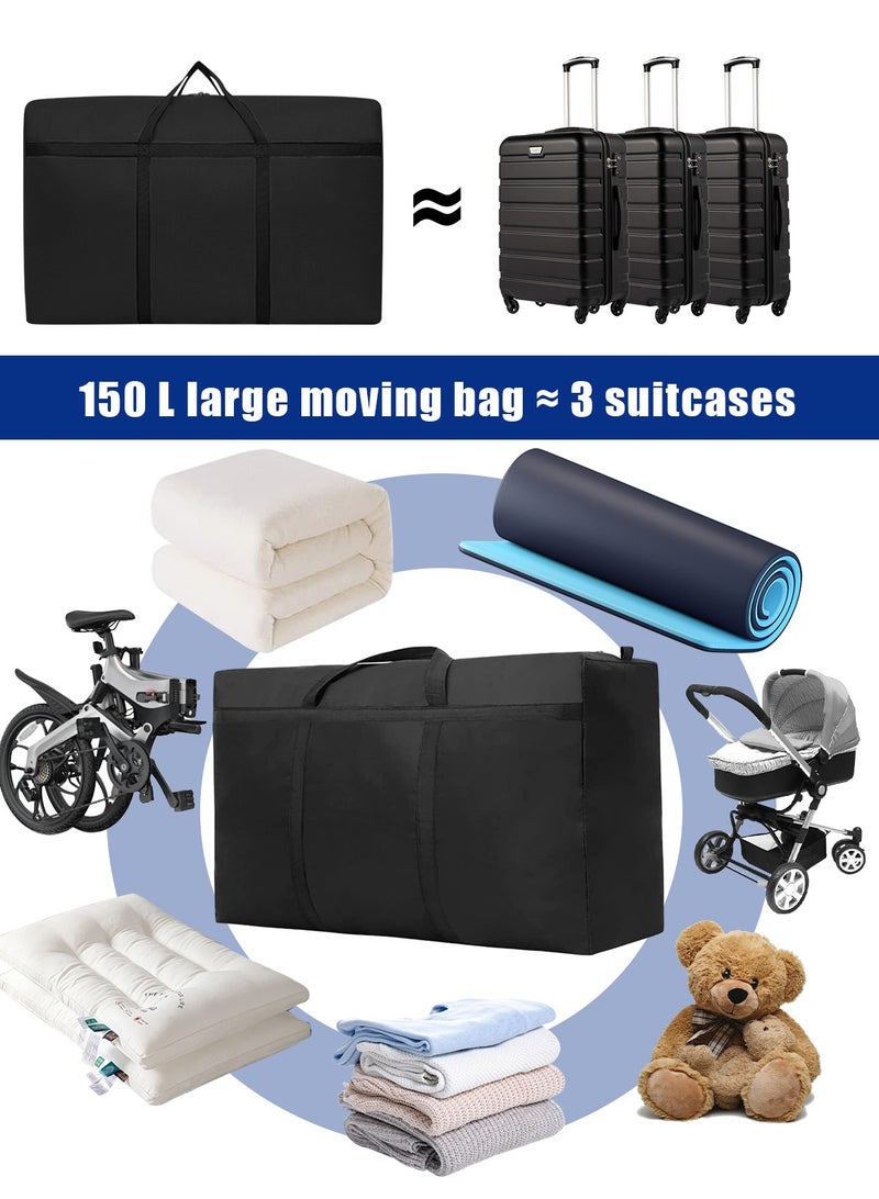 هومار كيت 154L حقيبة تخزين كبيرة الحجم للماء مساحة توفير حقيبة الغسيل الملابس خزانة التخزين منظم السفر البضائع القماش الخشن حقائب جامبو المنظم للمعزي لحاف وسادة المفرش - Image 4