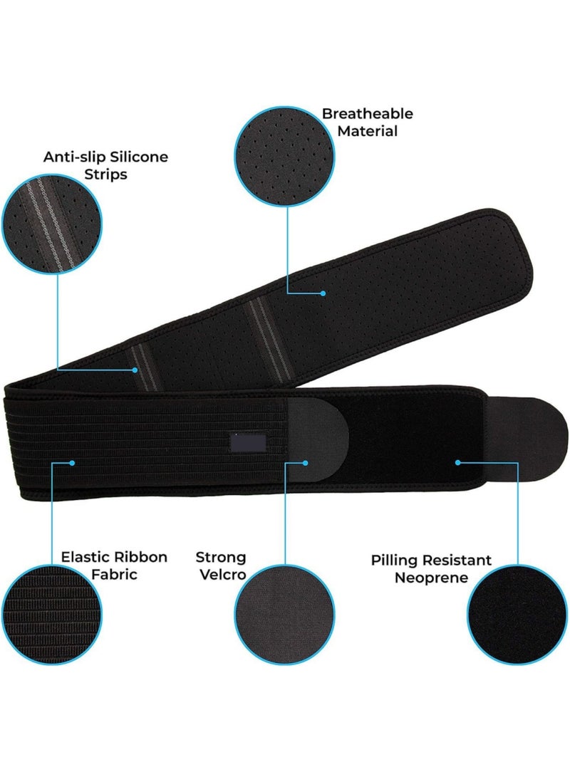 saykfoe Sacroiliac SI Joint Hip Belt, Lower Back Support Brace Hip Braces for Hip Pain Alleviate Sciatic Anti-Slip Sacroiliac Belt Pilling-Resistant Pelvic Belt for Men Women (Plus (Hip Size 46-55")) - Image 3