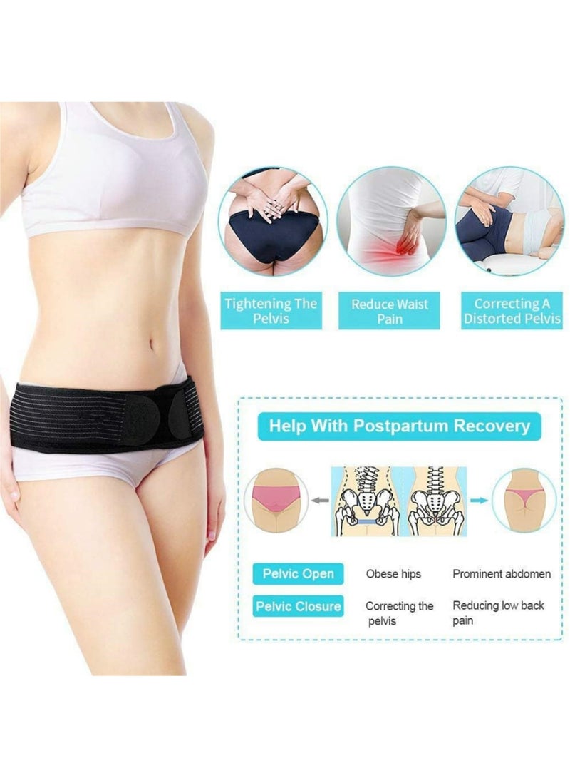 saykfoe Sacroiliac SI Joint Hip Belt, Lower Back Support Brace Hip Braces for Hip Pain Alleviate Sciatic Anti-Slip Sacroiliac Belt Pilling-Resistant Pelvic Belt for Men Women (Plus (Hip Size 46-55")) - Image 4