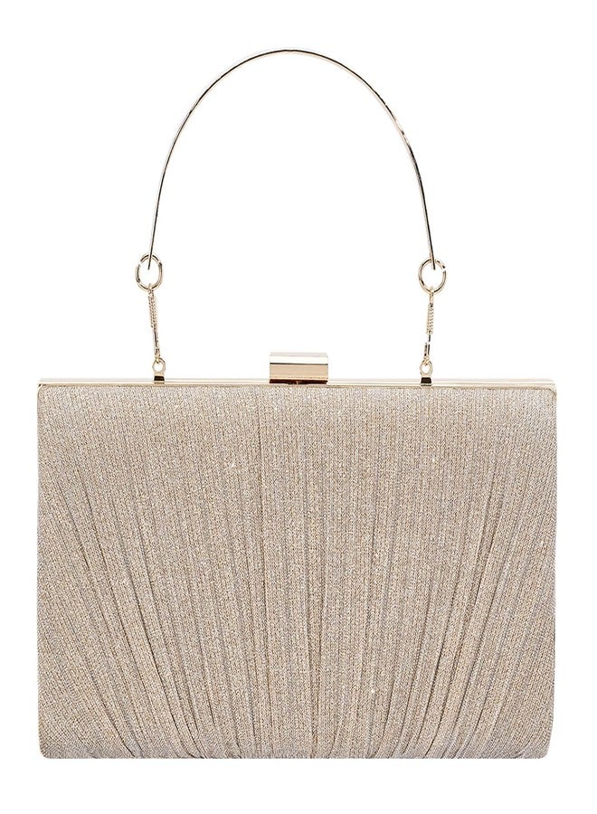 MR. MR Clutch Purses for Women Pleated Clutch Bag Wedding Purse Evening Handbags Cocktail Party Prom Purse, Champagne - Image 1