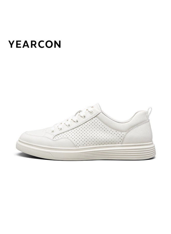 YEARCON Yierkang Men's Shoes, Fashionable Casual White Sneakers, Slip-on Skateboard Shoes, Sports Shoes For Men, 59246w Off-white, Size 40 - Image 2