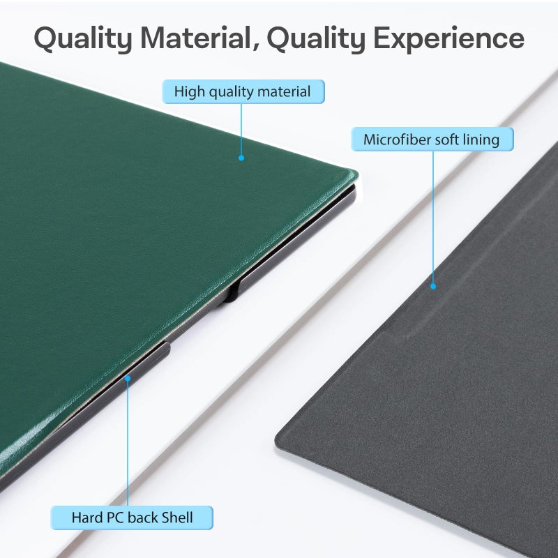 CoBak Case for Remarkable 2 Tablet - Lightweight and Hard Back Shell Protective Book Folio Cover with Built-in Pen Holder - Only for 10.3" 2020 Released (Dark Green) - Image 5