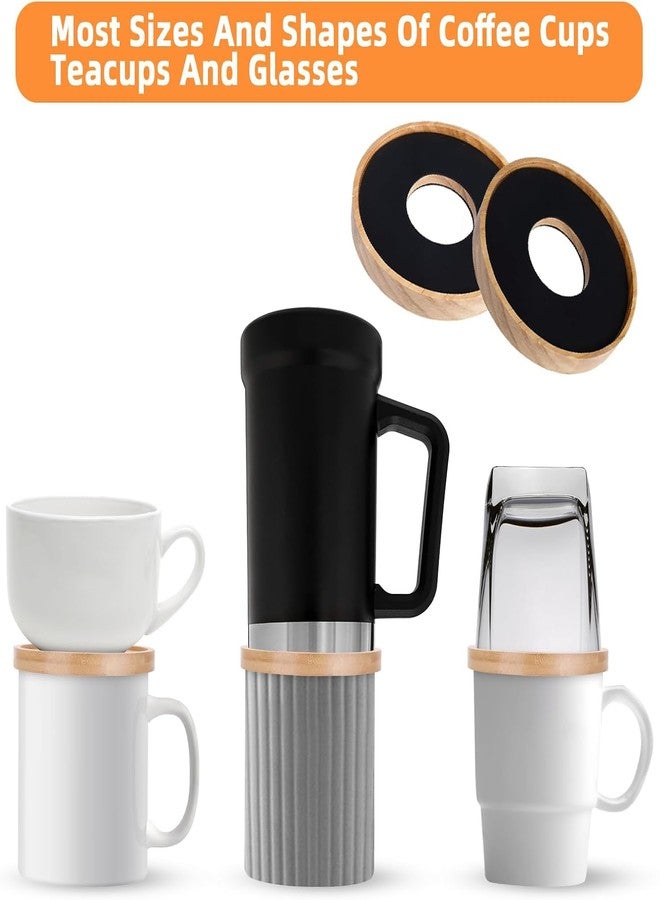Elfzone Mug Organizer - Wooden Coffee Mug Stackers, Mug Organizer for Kitchen Cabinet,Equipped with Food Grade Non-Slip Pad 6 Pack - Image 4