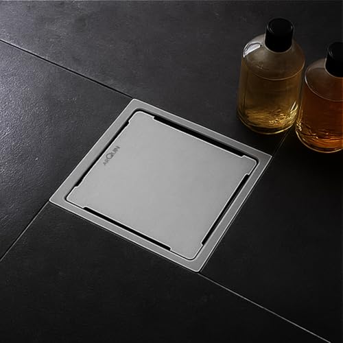ARQUIN ARQUIN Bathroom Floor Drainer 5x5 Inch 304-Grade Stainless Steel Floor Drain-Diamond Square Flat Cut Anti Cockroach Trap Floor Drainer Waste Water Drainer - Image 1