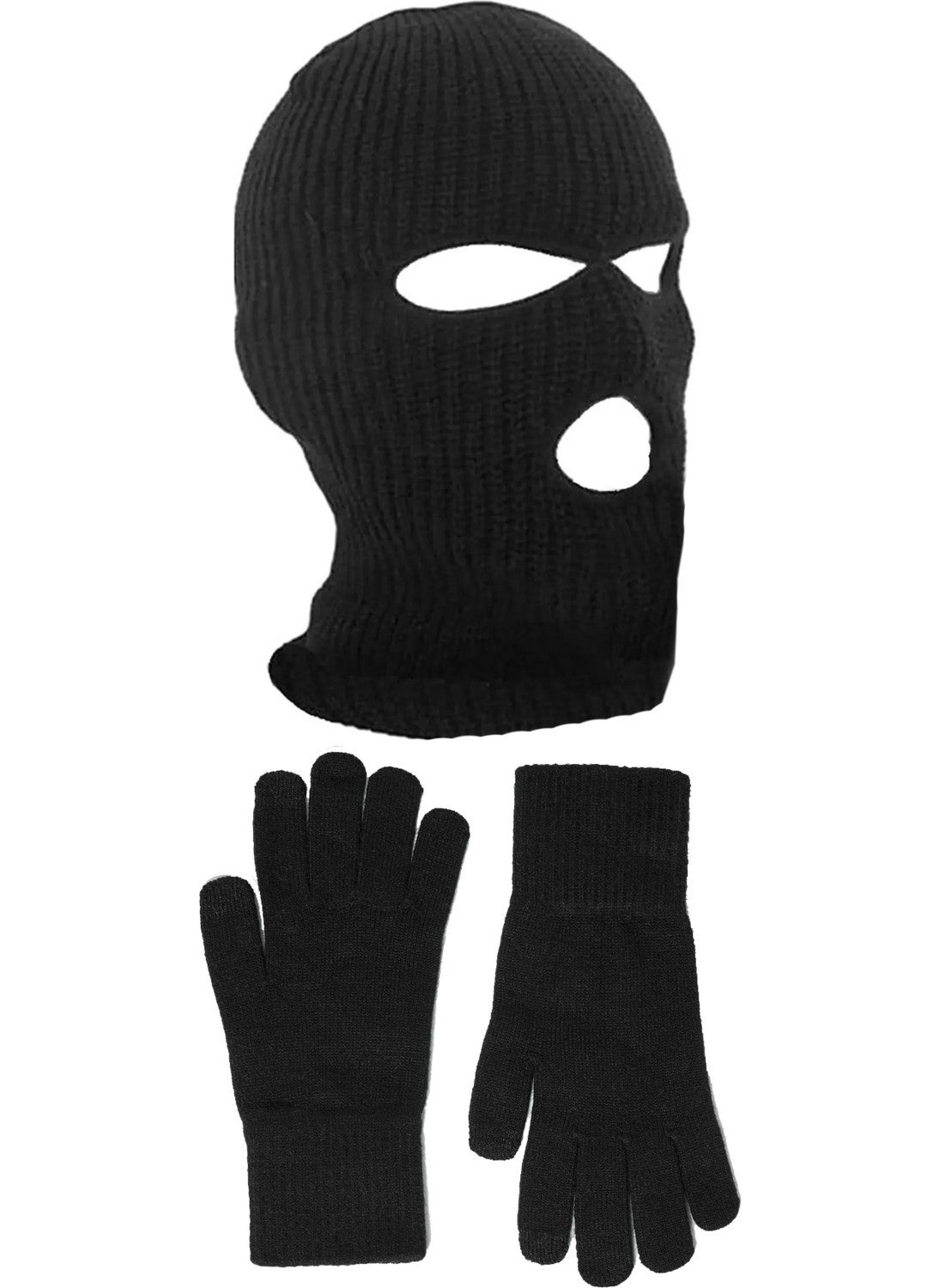 Belifanti Collection - Knitted Knitwear Snow Mask Knitted Knitwear Gloves Black Set Color Black - Image 1