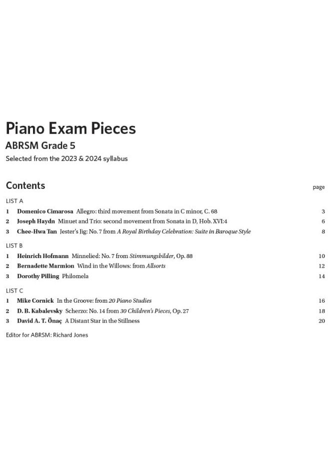 Piano Exam Pieces 2023 & 2024, ABRSM Grade 5, with audio: Selected from the 2023 & 2024 syllabus