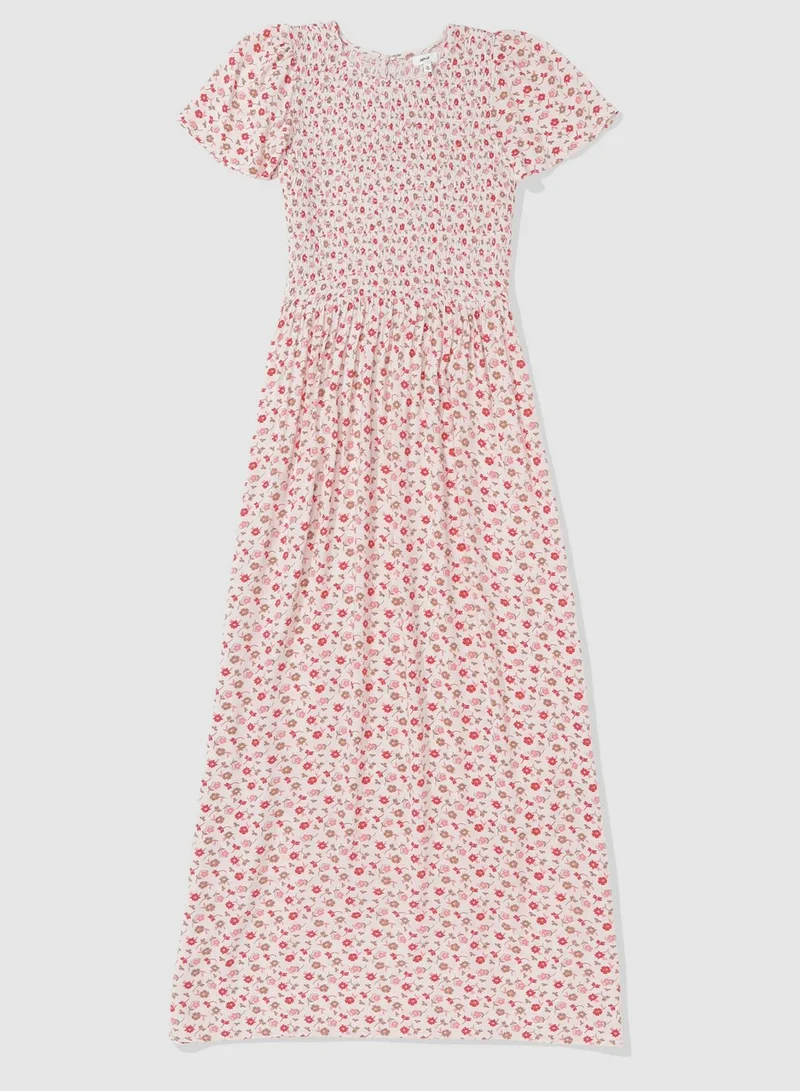 Aerie Floral Smocked Bodice Dress