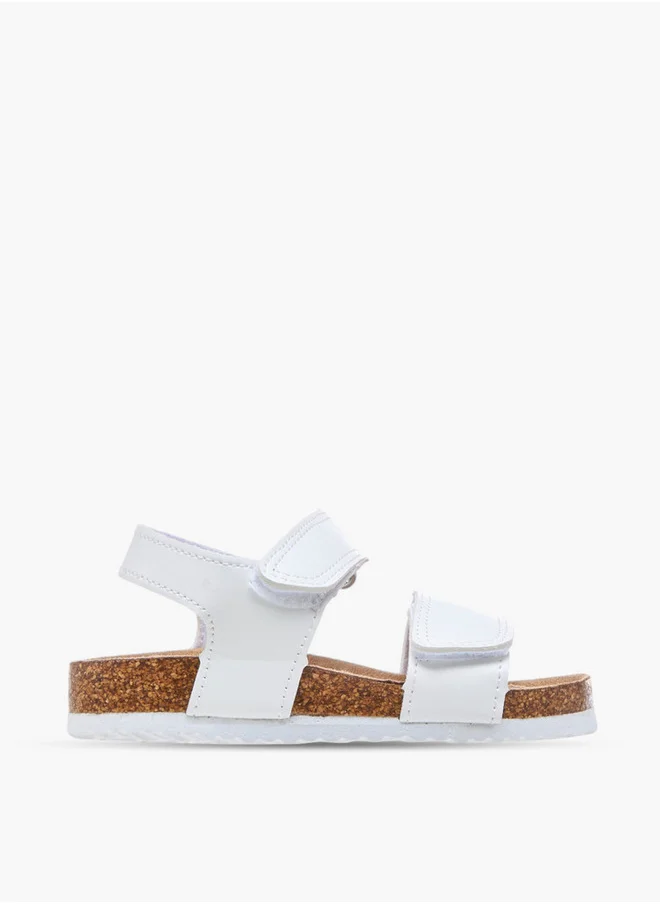 LBL by Shoexpress Solid Sandals with Hook and Loop Closure