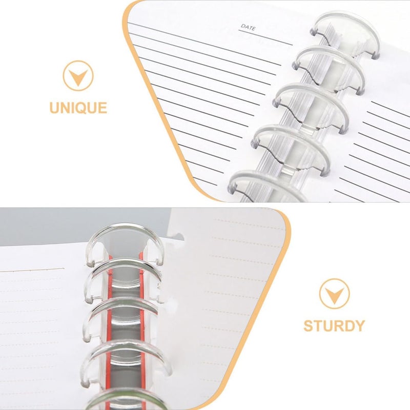NUOBESTY 40pcs Planner Binder Discs Discbound Expansion Discs Binding Rings for Notebooks Loose-Leaf Binder - Image 2