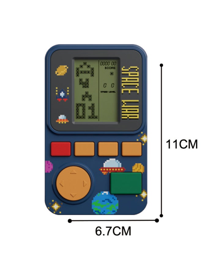Retro Classic PSP Tetris Game Machine Puzzle Kids Toy Handset Cartoon Graffiti-Color:White-supports Customization