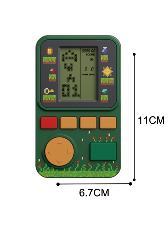 Retro Classic PSP Tetris Game Machine Puzzle Kids Toy Handset Cartoon Graffiti-Color:White-supports Customization
