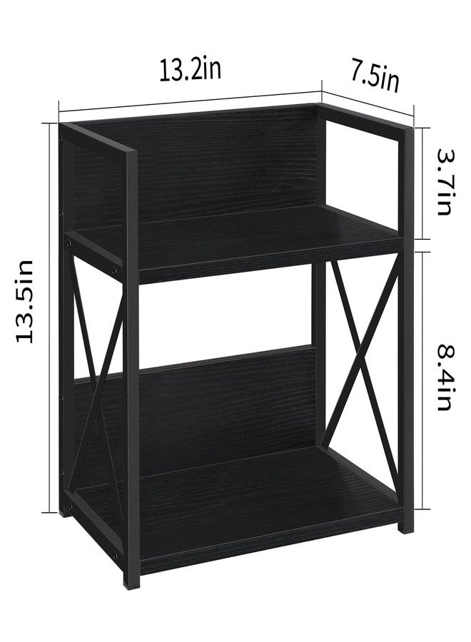 YINMIT Countertop Shelf Organizer,Coffee Bar Accessories,Spice Rack,Coffee Counter Shelf,2 Tier Coffee Organizer Station for Mugs,Cups,Cream,Syrup(Black, Medium) - Image 3