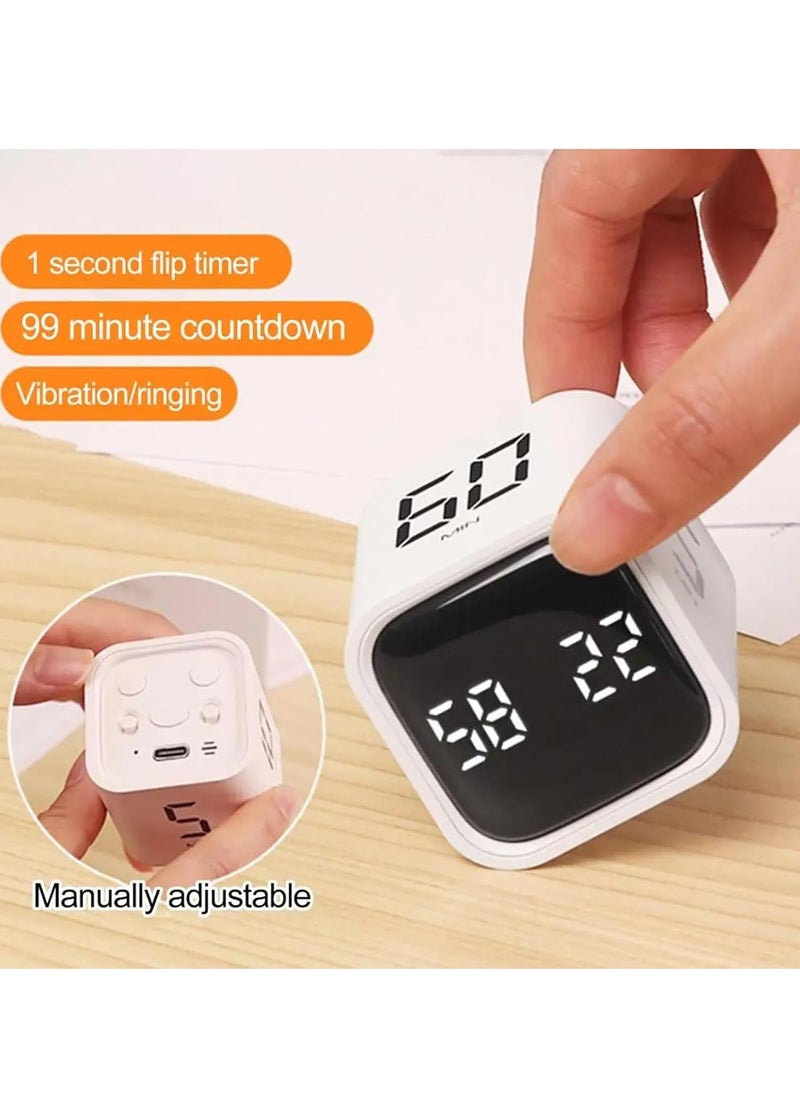 Rightsure Digital Timer, LED Display Timer, Timer, Kitchen Baking and Student Learning Self-discipline Time Management Stopwatch Countdown Timer (White)  - Image 3