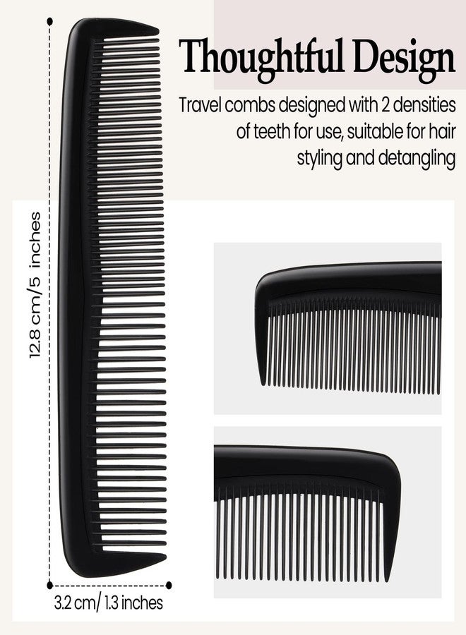Zopeal 300 Pieces Hair Combs Bulk Plastic Pocket Comb 5 Inch Reusable Fine Dressing for Women Men Travel, Hotel, Homeless, Nursing Home, Charity, Homeless(Black) - Image 2