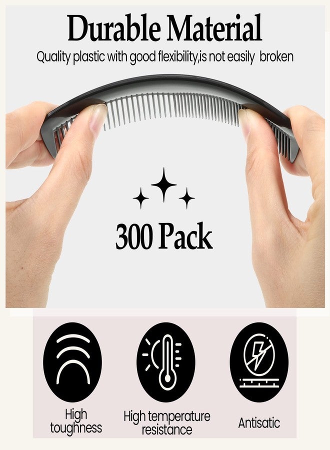 Zopeal 300 Pieces Hair Combs Bulk Plastic Pocket Comb 5 Inch Reusable Fine Dressing for Women Men Travel, Hotel, Homeless, Nursing Home, Charity, Homeless(Black) - Image 3
