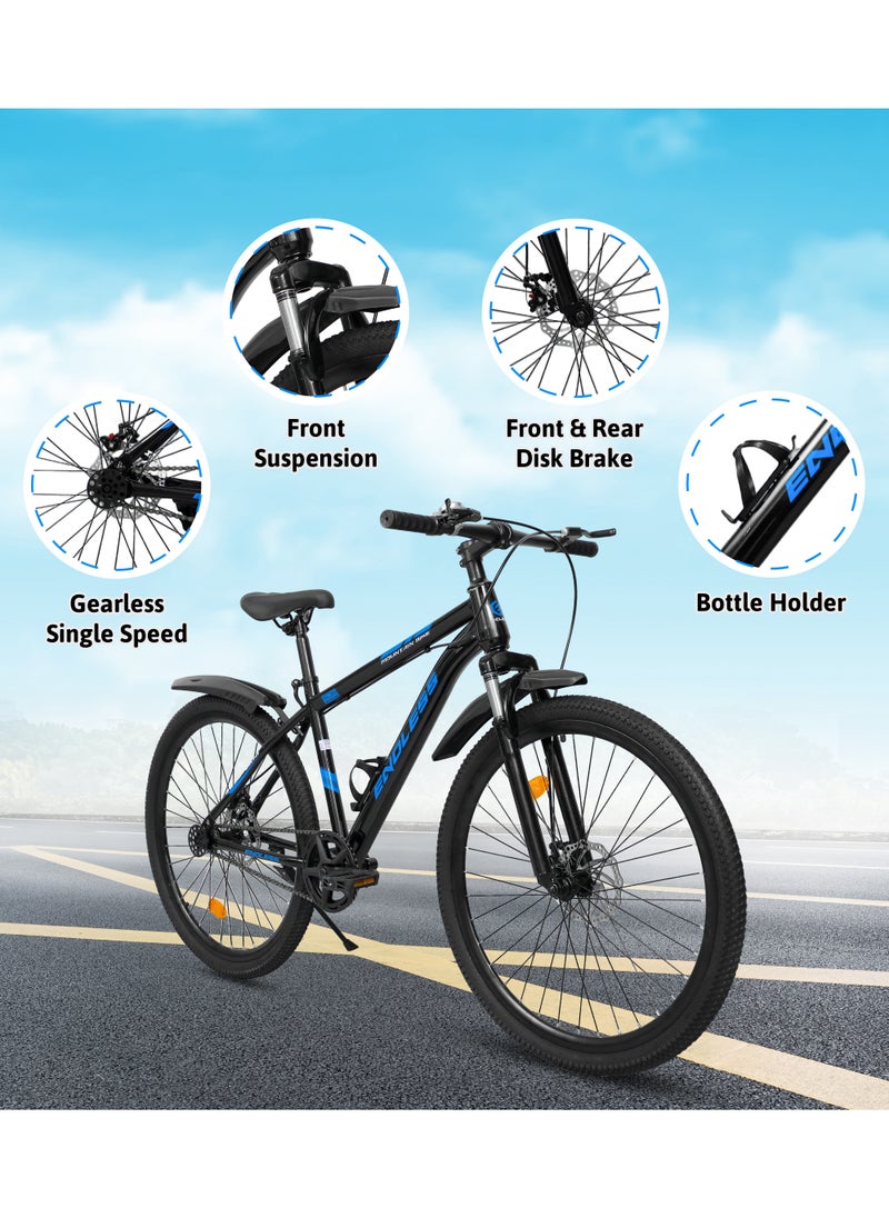 ENDLESS  Endless 27.5" Mountain Bike for Adults | High Carbon Steel 19" Frame, Disc Brakes, Suspension MTB with Front & Rear Mudguards, Adjustable Seat, 2.135" All-Terrain Tires – Perfect for Men & Women  - Image 2