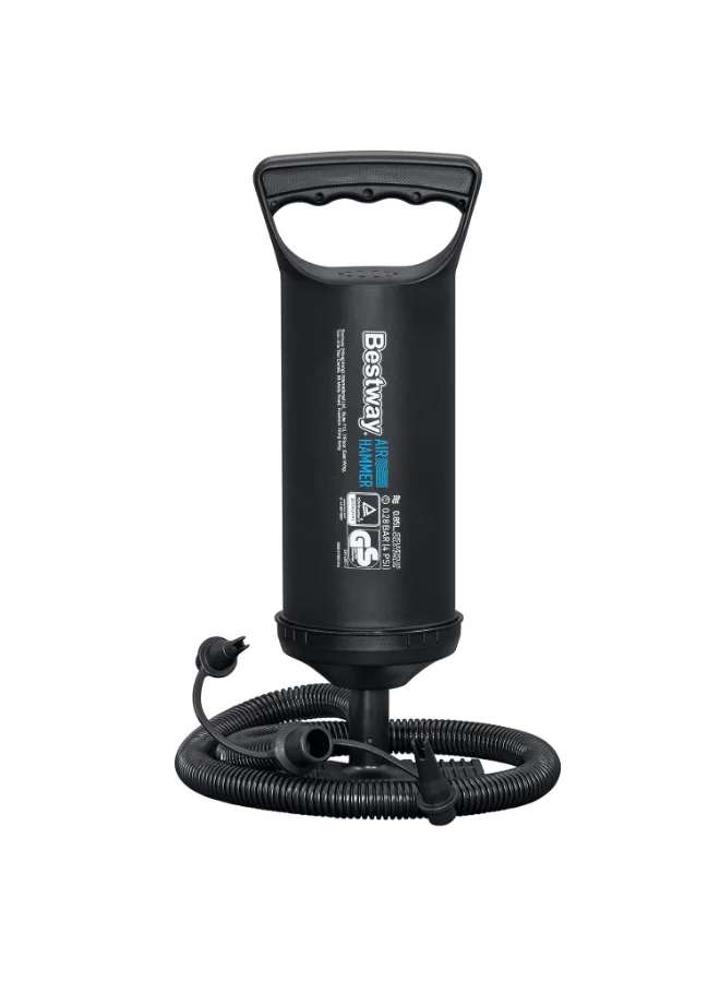 Bestway Bestway Air Hammer 850 Manual Air Pump, Double Action Hand Pump with 0.85 L Stroke Volume, 30 cm Portable Inflation Pump with 3 Valve Adapters for Air Beds, Pool Floats, Boats & Inflatables