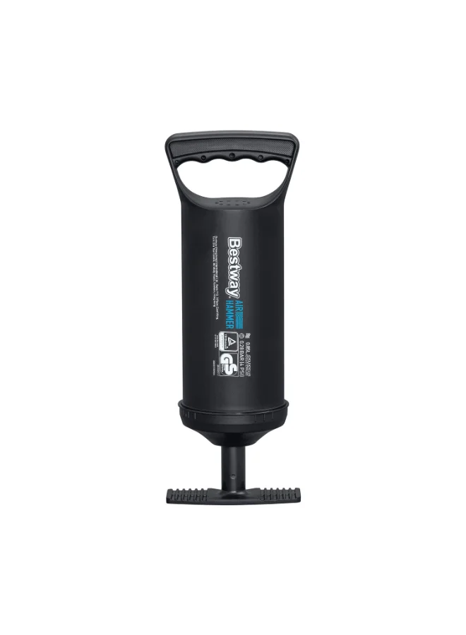 Bestway Bestway Air Hammer 850 Manual Air Pump, Double Action Hand Pump with 0.85 L Stroke Volume, 30 cm Portable Inflation Pump with 3 Valve Adapters for Air Beds, Pool Floats, Boats & Inflatables