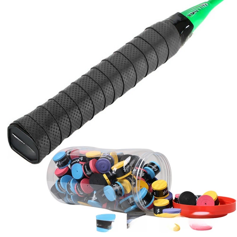 Racket Overgrips: 100 Pcs Multi-Color Cushioning PU Material - Moisture Wicking Anti-Skid Sweat Tape Vibration Dampening Grip for Tennis Badminton Squash Racquet Fishing Rod Bike Handlebar Sweaty Play - Image 5