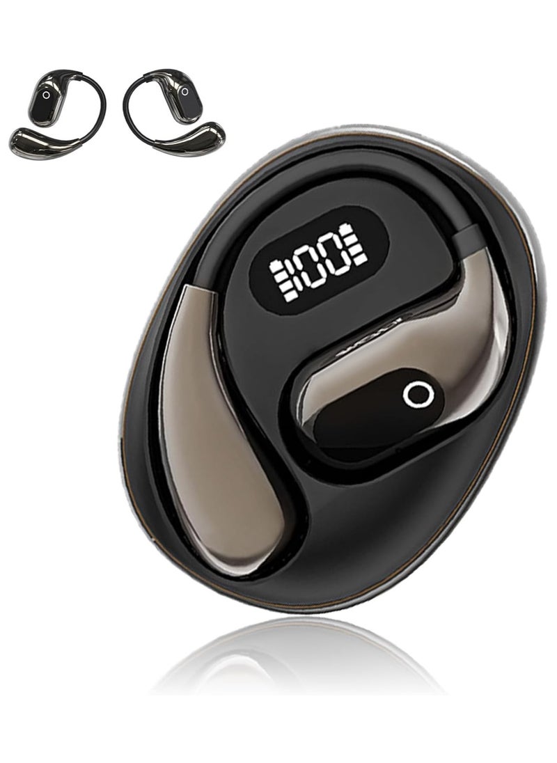 lekikpo Open Ear Headphones Wireless Bluetooth Translation Wireless Bluetooth Earphones, Ai Headphones Language Translation1Translation Headphones, Headphones, Translation Wireless Bluetooth Earphones (Black)  - Image 1