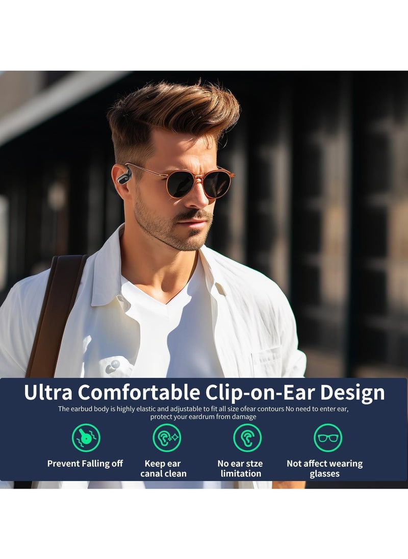 lekikpo Open Ear Headphones Wireless Bluetooth Translation Wireless Bluetooth Earphones, Ai Headphones Language Translation1Translation Headphones, Headphones, Translation Wireless Bluetooth Earphones (Black)  - Image 4