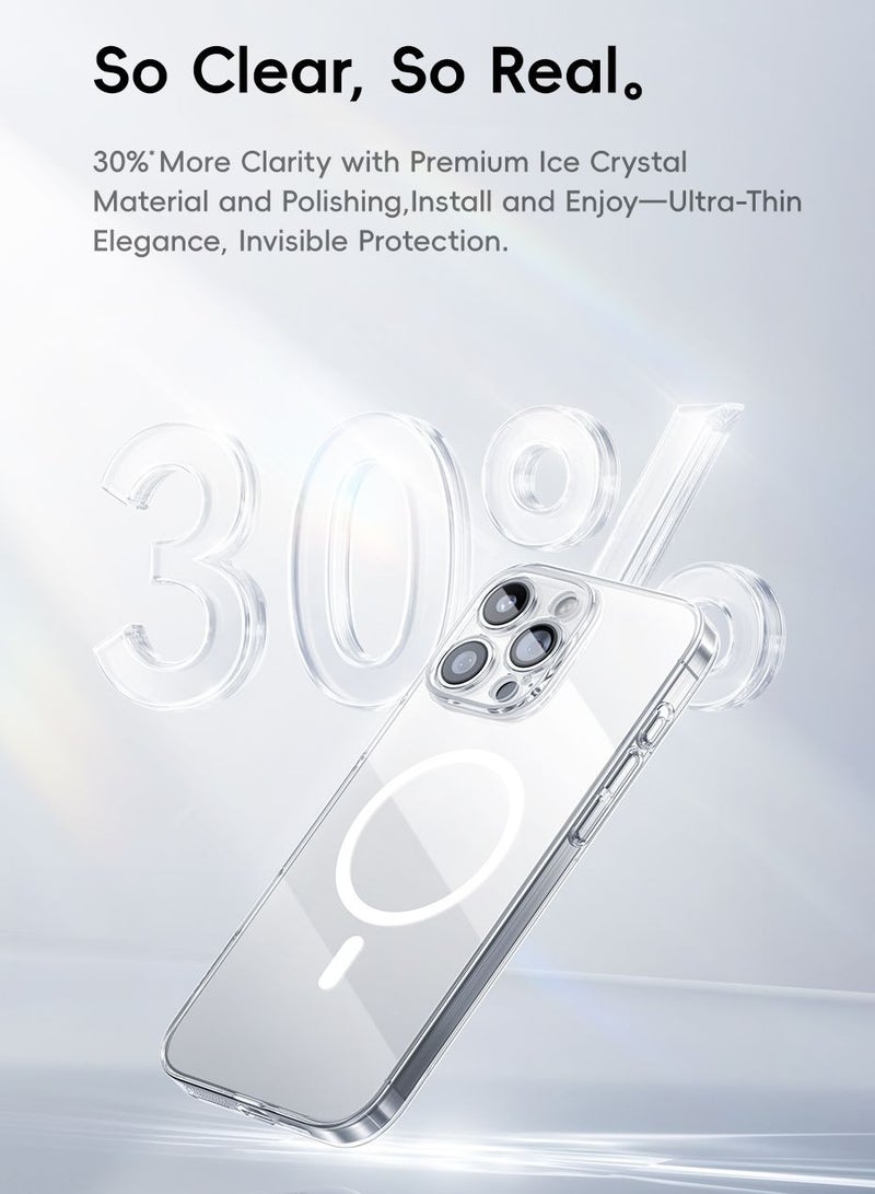 Baseus Crystal Series Magnetic Phone Case For iP 16 Pro Max / 6.9 Clear - Image 4