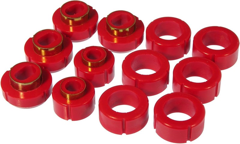 Prothane 7-115 Red Body and Standard Cab Pickup Mount Bushing Kit - 12 Piece