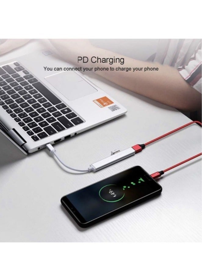 Type C Hub Mini Portable 4 in 1 Adapter USB 3.0 2.0 Hub Splitter Station for Laptop Computers MacBook Air iPad Pro XPS ultrabooks Notebooks Tablets And More - Image 4