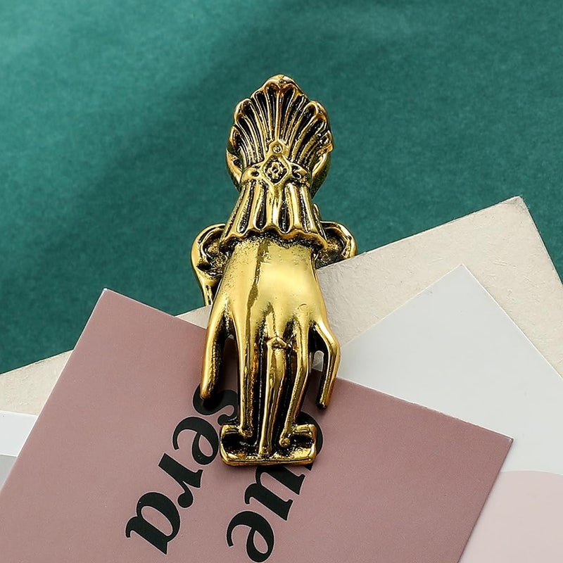 WDLYAN Vintage Ladyâ€™s Hand Shaped Book Clip Paper File Holder Metal Clips Office Appliance Stationery Creativity Office Supplies for Worker or Student (Style-1) - Image 5