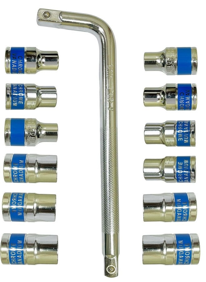 Inditrust 13PCS Vehicle Car Wrench Spanner 1/2 Socket Tool Set (WITH L HANDLE) - Image 1
