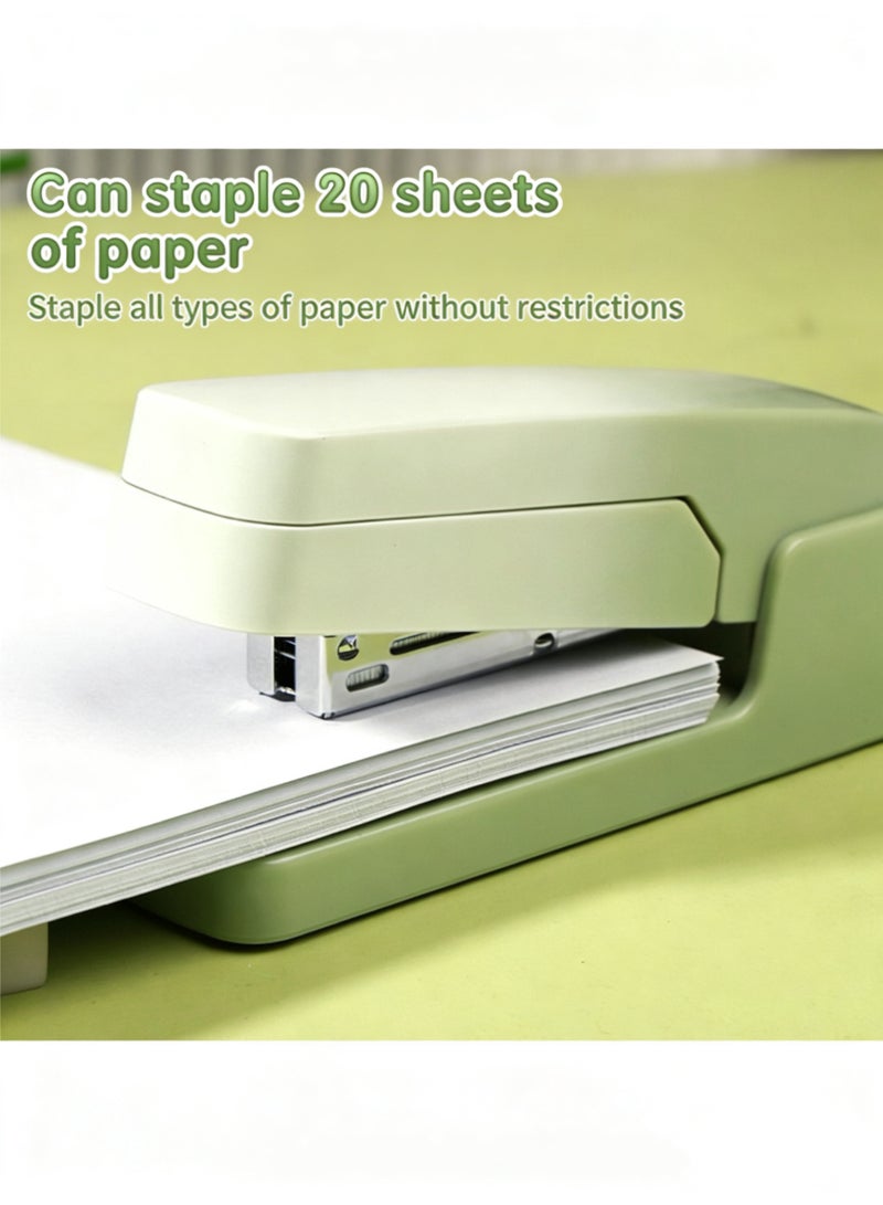 360°Rotatable Stapler 20 Sheets Capacity 60mm Paper Depth Desktop Stapler for Office School Gradient Color - Image 3