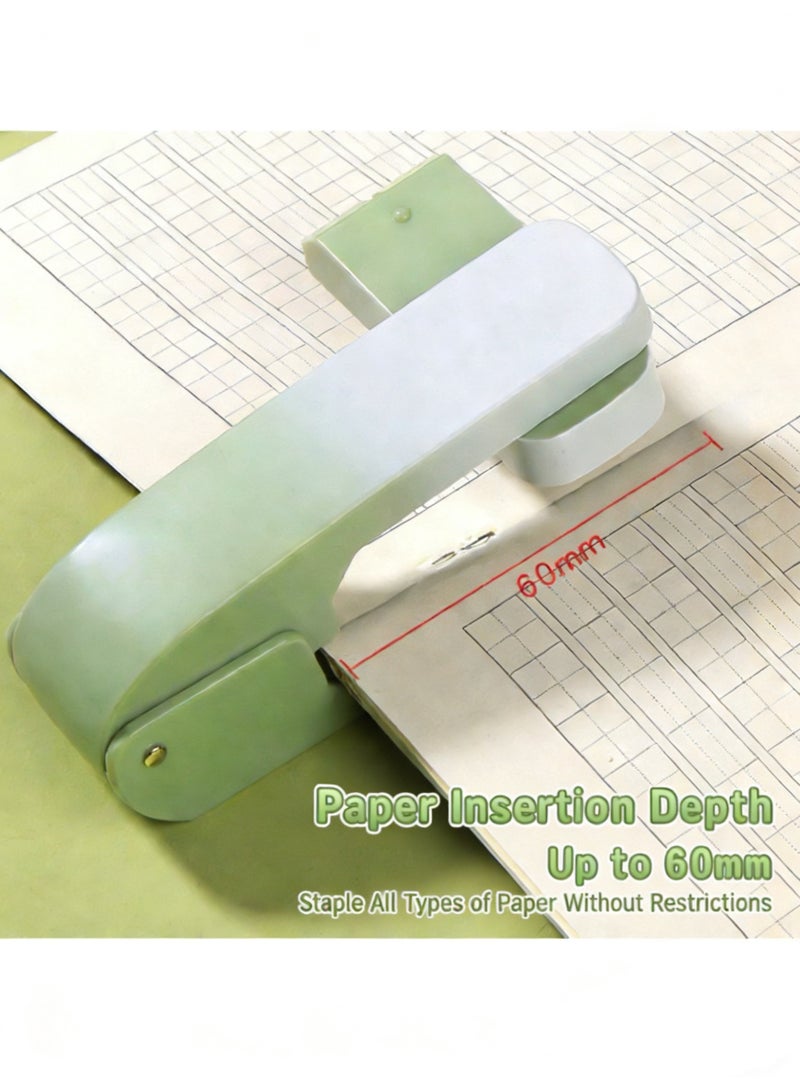 360°Rotatable Stapler 20 Sheets Capacity 60mm Paper Depth Desktop Stapler for Office School Gradient Color - Image 1
