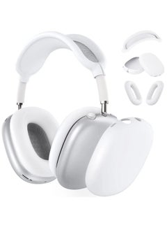 Silicone Case Cover for AirPods Max Headphones,Anti-Scratch Ear Pad Case Cover/Ear Cups Cover/Headband Cover for AirPods Max,Accessories Soft Silicone Skin Protector for Apple AirPods Max(White)