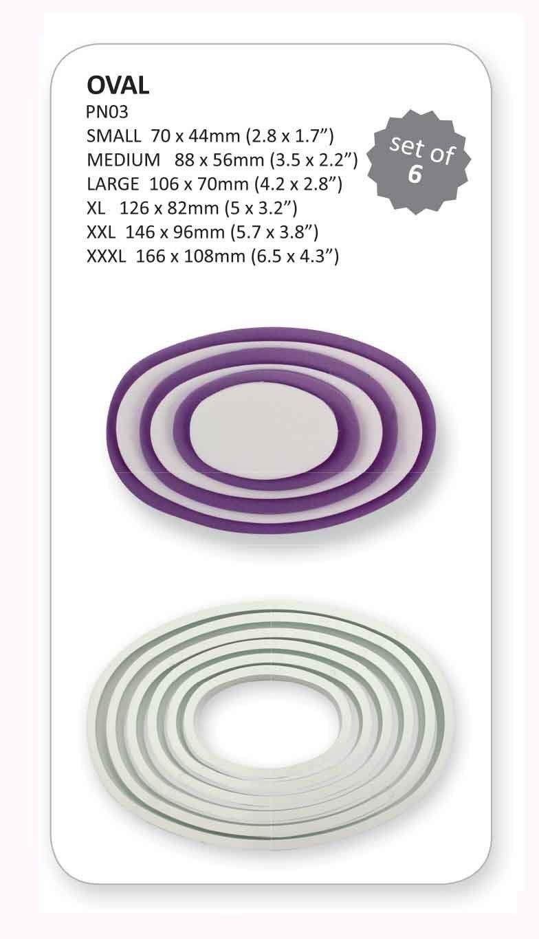 PME Oval Cutters  for Cake Decorating  Set of 6  White - Image 4