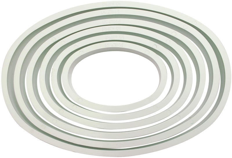 PME Oval Cutters  for Cake Decorating  Set of 6  White - Image 2