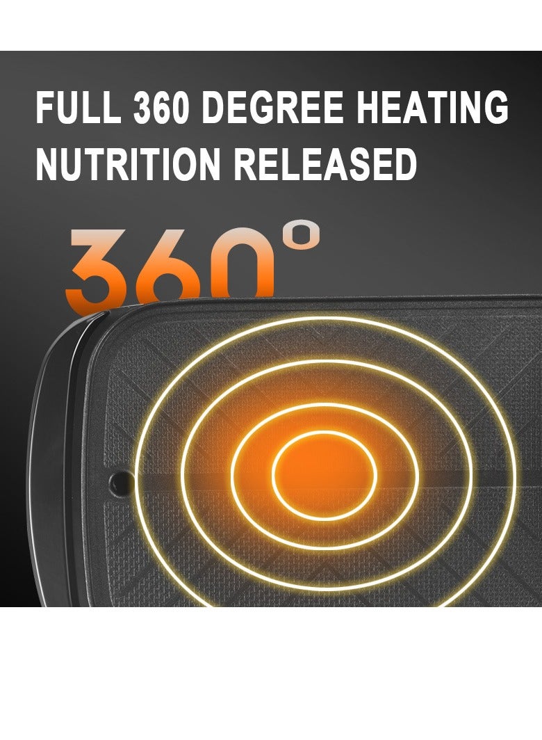 sokany Electric BBQ Grill Hot Pot, Electric BBQ Roasting Pans, Smokeless, Non Stick, Temperature Control Hotpot Grill with Oil Sprayer and Brush, Suitable for 2-6 People Gatherings, SK-2208(Black) - Image 4