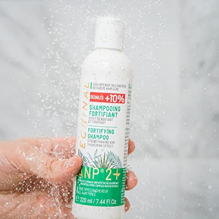 Ecrinal Sulfate-Free Fortifying Shampoo with ANP2+ for Strong, Shiny Hair – Restores Volume, Suppleness, and Resistance to Dull, Weak, and Tired Hair – Ideal for All Hair Types and Hair Loss - Image 2